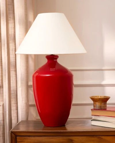 Ruby ceramic lamp