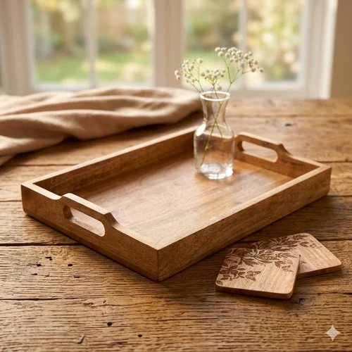 Mango wood serving tray